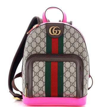 Gucci Ophidia Backpack GG Coated Canvas and Leather Small