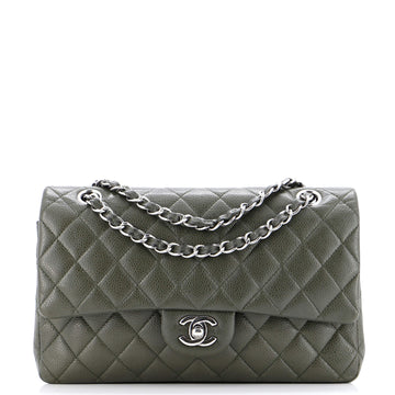 Chanel Classic Double Flap Bag Quilted Caviar Medium