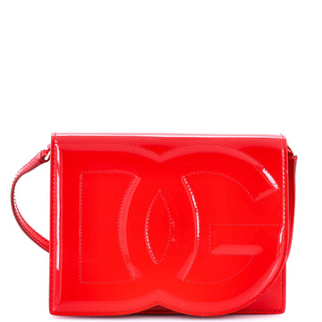 Dolce & Gabbana DG Logo Flap Shoulder Bag Leather Small