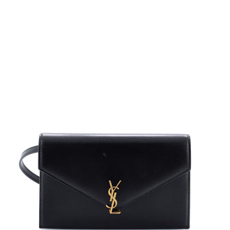 Saint Laurent Cassandre Envelope Belt Bag Leather Mini