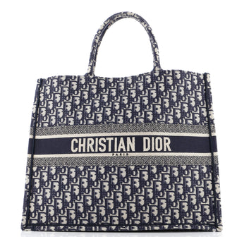 Christian Dior Book Tote Oblique Canvas Large