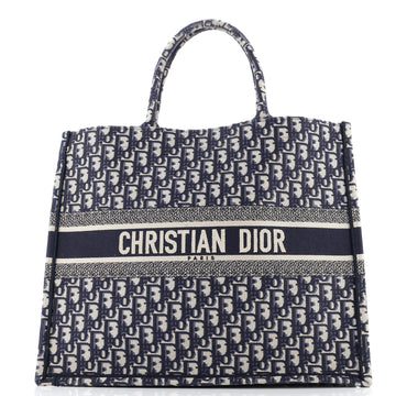 Christian Dior Book Tote Oblique Canvas Large