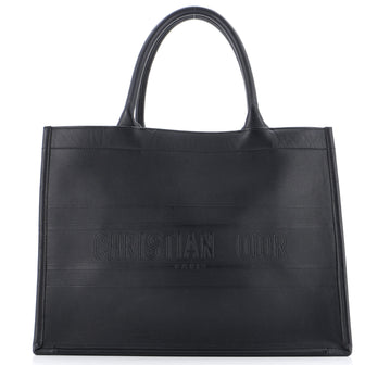 Christian Dior Book Tote Embossed Leather Medium