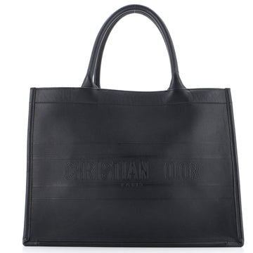 Christian Dior Book Tote Embossed Leather Medium