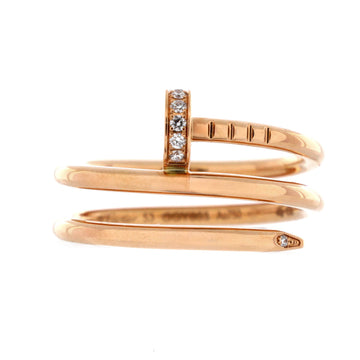 Cartier Juste un Clou Double Ring 18K Rose Gold and Diamonds Small