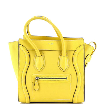 Celine Luggage Bag Grainy Leather Micro