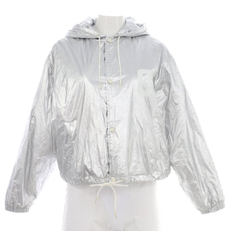 Celine Women's Logo Cropped Skater Jacket Polyamide