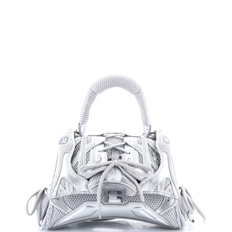 Balenciaga SneakerHead Top Handle Bag Mesh and Faux Leather Small