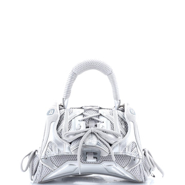 Balenciaga SneakerHead Top Handle Bag Mesh and Faux Leather Small
