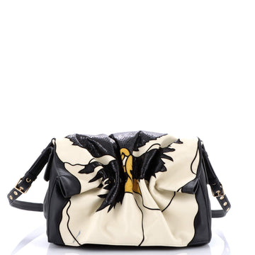 Valentino Garavani Bloomy Shoulder Bag Patchwork Leather and Snakeskin Medium