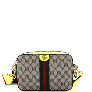 Gucci Ophidia Zip Wristlet Shoulder Bag GG Coated Canvas Small
