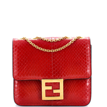 Fendi Fab Chain Shoulder Bag Python