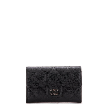 Chanel Classic Flap Card Holder Quilted Caviar