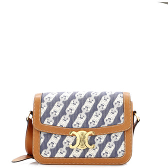 Celine Triomphe Shoulder Bag Maillon Triomphe Jacquard Teen