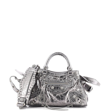 Balenciaga Neo Cagole City Bag Leather with Crystals XS