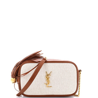 Saint Laurent Lou Camera Bag Canvas and Leather Mini