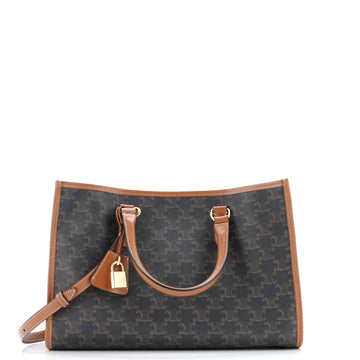 Celine Horizontal Cabas Tote Triomphe Coated Canvas Mini