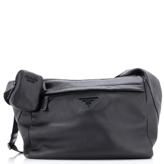 Prada Re-Edition Zip Messenger Bag Leather Large