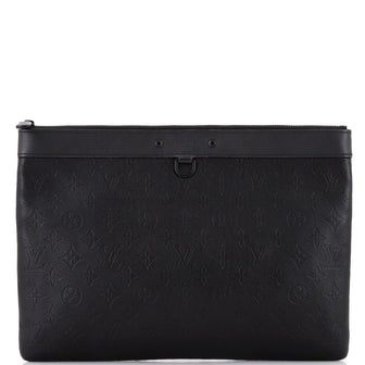 Louis Vuitton Discovery Pochette Monogram Shadow Leather GM