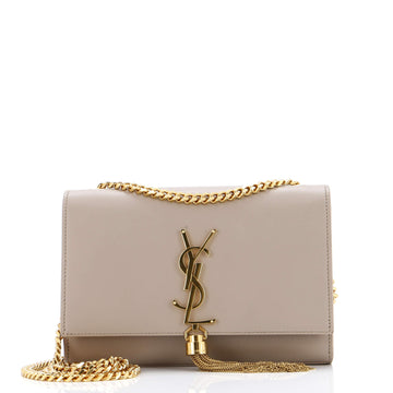 Saint Laurent Classic Monogram Tassel Crossbody Bag Leather Small