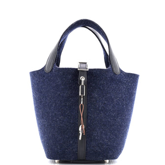 Hermes Picotin Lock Bag Felt with Leather PM