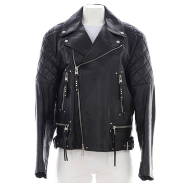 Alexander McQueen Men's Biker Jacket Quilted Leather