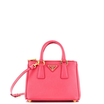 Prada Galleria Double Zip Tote Saffiano Leather Mini