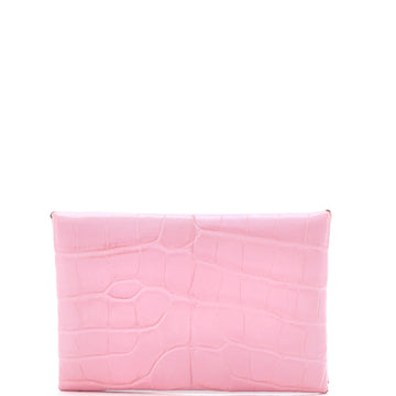 Hermes Calvi Card Holder Alligator