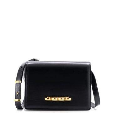 Alexander McQueen Four Ring Flap Shoulder Bag Leather Small
