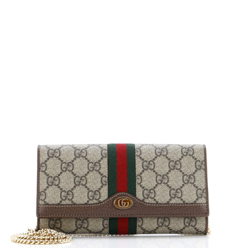 Gucci Ophidia Chain Wallet GG Coated Canvas