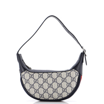 Gucci Ophidia Half Moon Bag GG Coated Canvas Mini