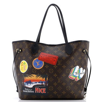 Louis Vuitton Neverfull NM Tote Limited Edition World Tour Monogram Canvas MM