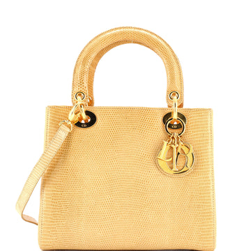 Christian Dior Lady Dior Bag Lizard Medium