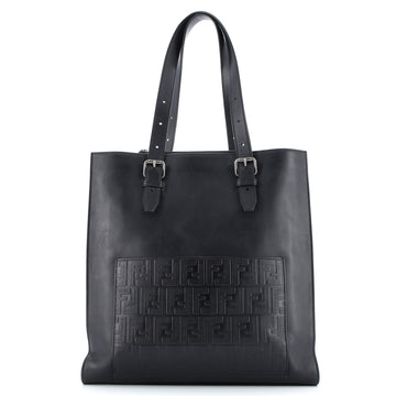 Fendi St. Zucca Slim Tote Leather with Embossed Zucca Detail