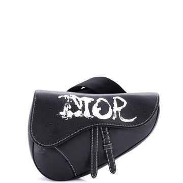 Christian Dior Shawn Stussy Saddle Crossbody Bag Printed Leather