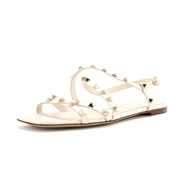 Valentino Garavani Women's Multi Strap Rockstud Flat Sandals Leather