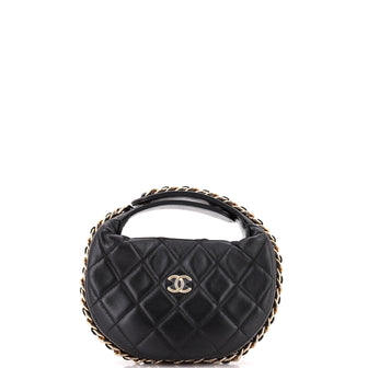 Chanel Chain Around Hobo Pouch Quilted Lambskin Mini