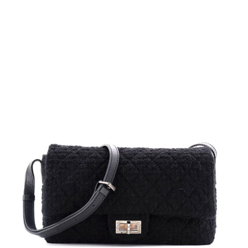 Chanel Easy Reissue Messenger Flap Bag Quilted Tweed Large