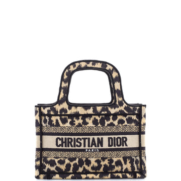 Christian Dior Book Tote Mizza Embroidered Canvas Mini