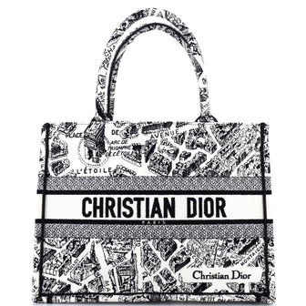 Christian Dior Book Tote Embroidered Canvas Medium