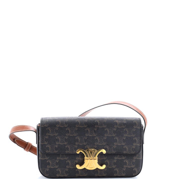 Celine Triomphe East-West Shoulder Bag Triomphe Coated Canvas
