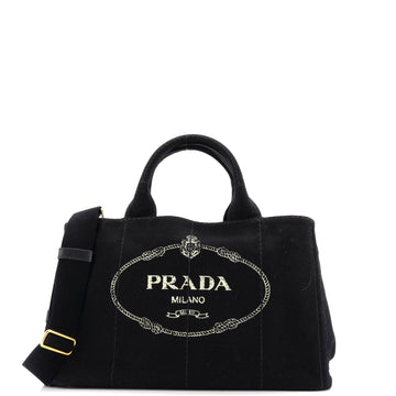 Prada Canapa Convertible Tote Canvas Large