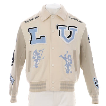 Louis Vuitton Men's Multi Patches Varsity Jacket Wool and Leather