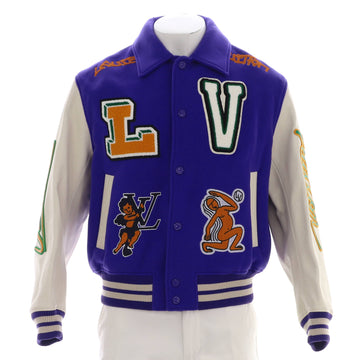 Louis Vuitton Men's Varsity Blouson Jacket Patchwork Leather with Wool