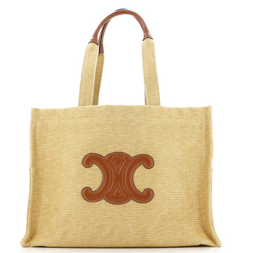 Celine Cabas Thais Tote Fabric with Leather Large