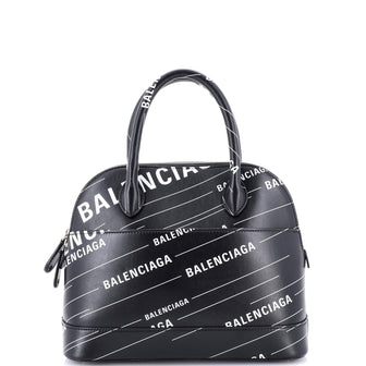 Balenciaga Logo Ville Bag Leather Small