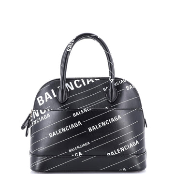 Balenciaga Logo Ville Bag Leather Small