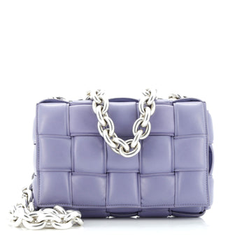 Bottega Veneta Cassette Chain Crossbody Bag Padded Maxi Intrecciato Leather