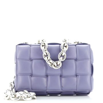 Bottega Veneta Cassette Chain Crossbody Bag Padded Maxi Intrecciato Leather