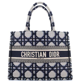 Christian Dior Book Tote Macrocannage Canvas Medium